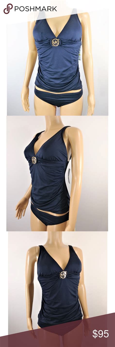 michael kors swimsuit the bay striped red blue|michael kors bikini new navy.